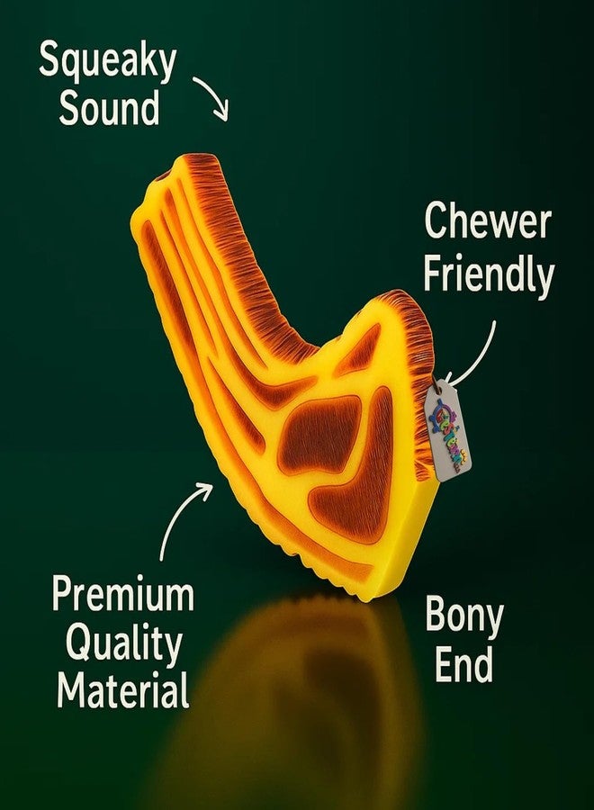 Western Era Meat Slice Dog Squeaky Toy | Realistic Steak Design for Dogs | Soft Chewable & Durable Material | Built-In Squeaker for Interactive Play | Pet Entertainment Chew Toy for Indoor Outdoor Fun - Image 5